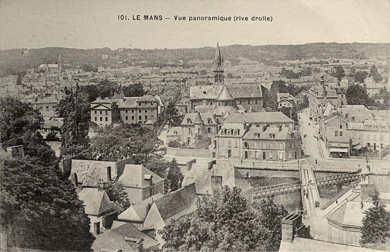 Le Mans. Panorama de la ville, Rive Droite, 1931