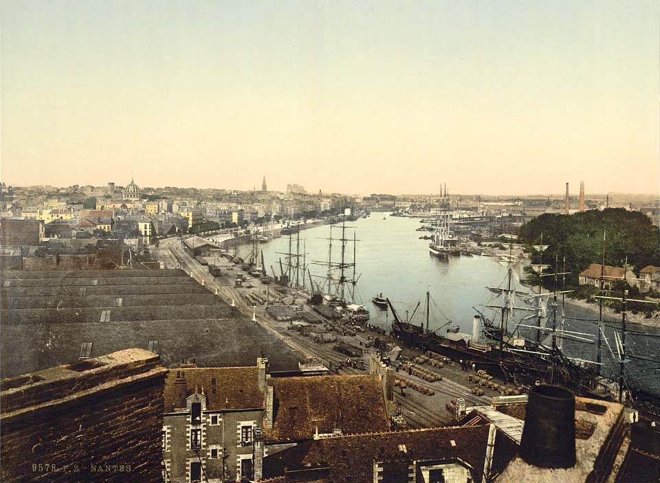Nantes. Panorama de la ville et du port, vers 1890