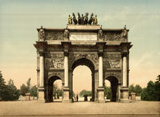 Paris. Triumphal Arch, Carousel, circa 1890