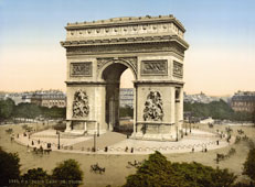 Paris. Triumphal Arch, Square of the Star, circa 1890