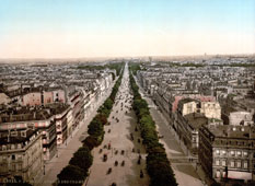 Paris. Champs Elysees Avenue, circa 1890