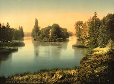 Paris. Boulogne, the lake, circa 1890