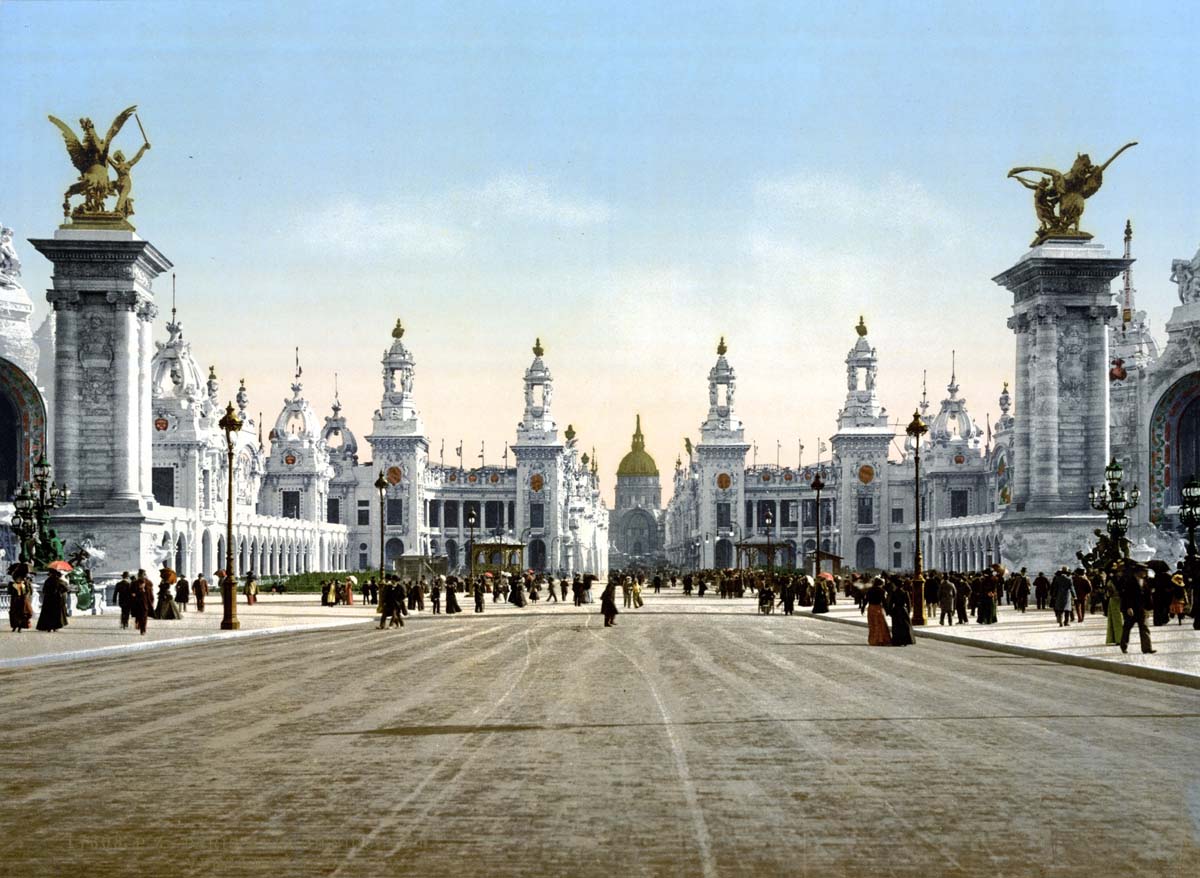 Paris. Universal Exhibition, 1900 - Nicholas II Avenue, from the two Palaces