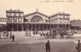 Paris. East railway station, 1908