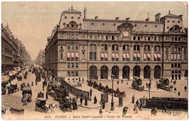 Paris. Railway station Saint-Lazare - Cour de Rome, 1907