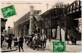 Paris. Metro, Villette Boulevard, 1911