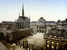 Paris. Palace of Justice and Holy Chapel, circa 1890