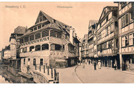 Strasbourg. Pflanzbadgasse, Alte Fachwerkhäuser