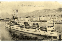 Toulon. 'Claymore' torpilleur au mouillage, 1906