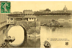 Toulouse. Ruines du Pont détruit par la Crue de la Garonne