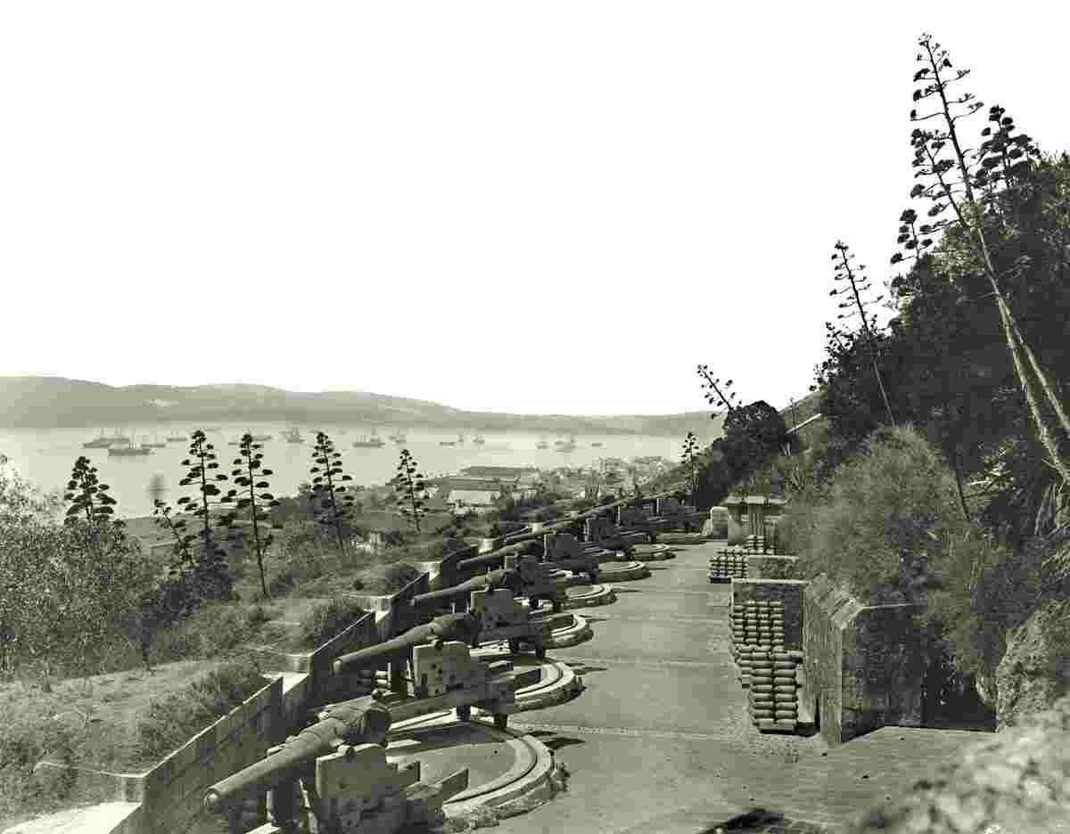 Gibraltar. Gardiner's battery, 1890