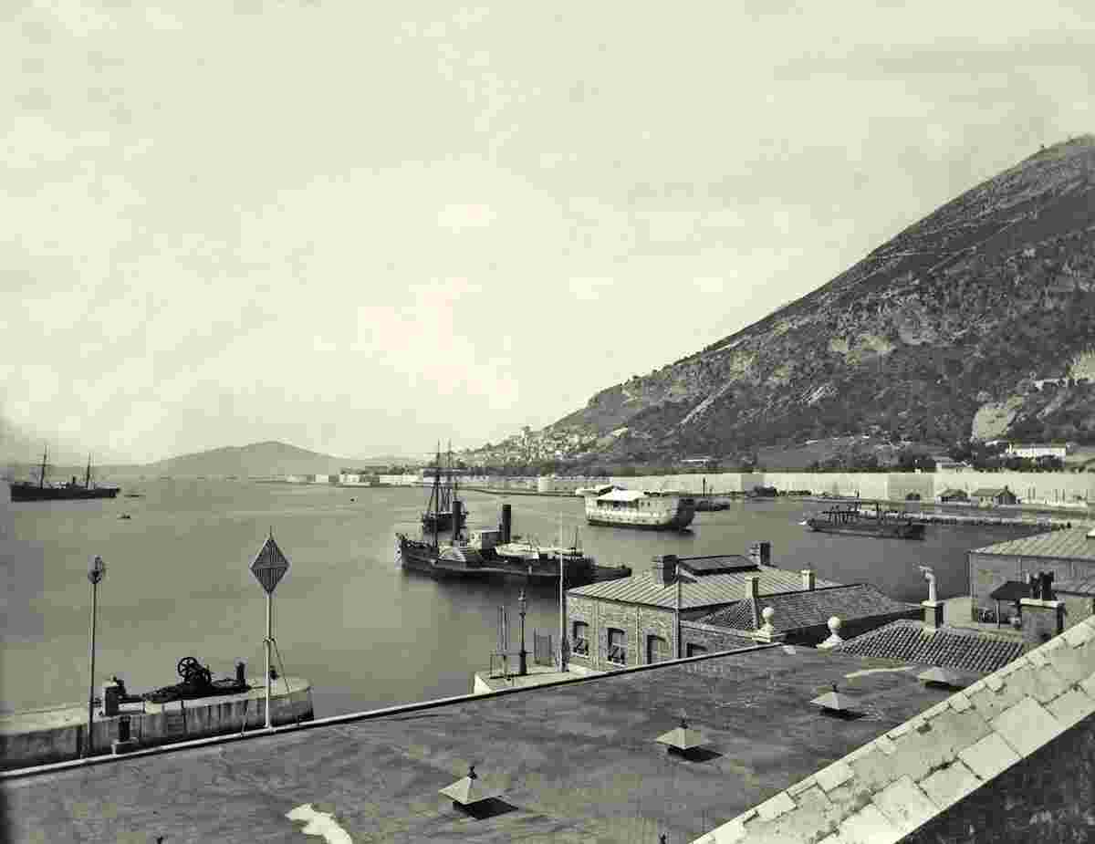 Gibraltar. Northern part of the pier, 1890