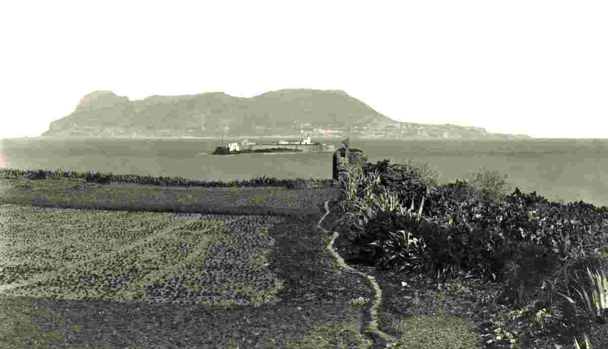View of Gibraltar from Algeciras, 1890