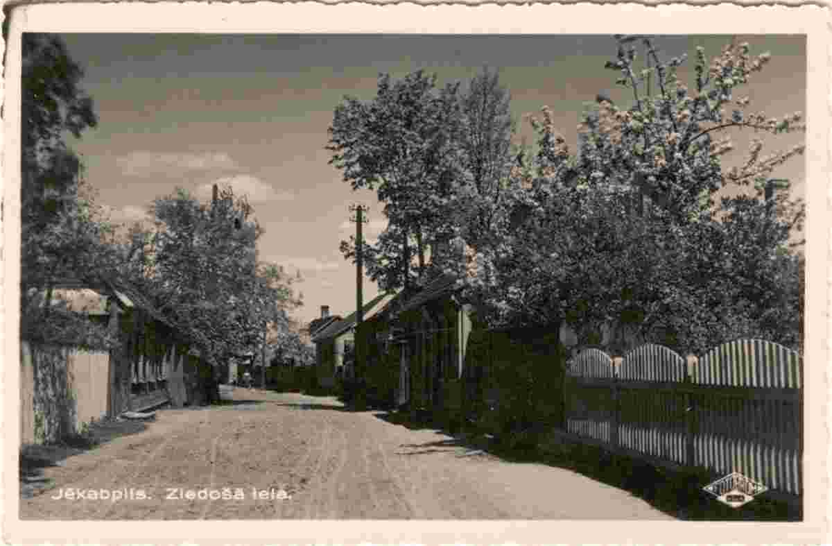Jekabpils - Ziedošā (Flowering) street, 1940s