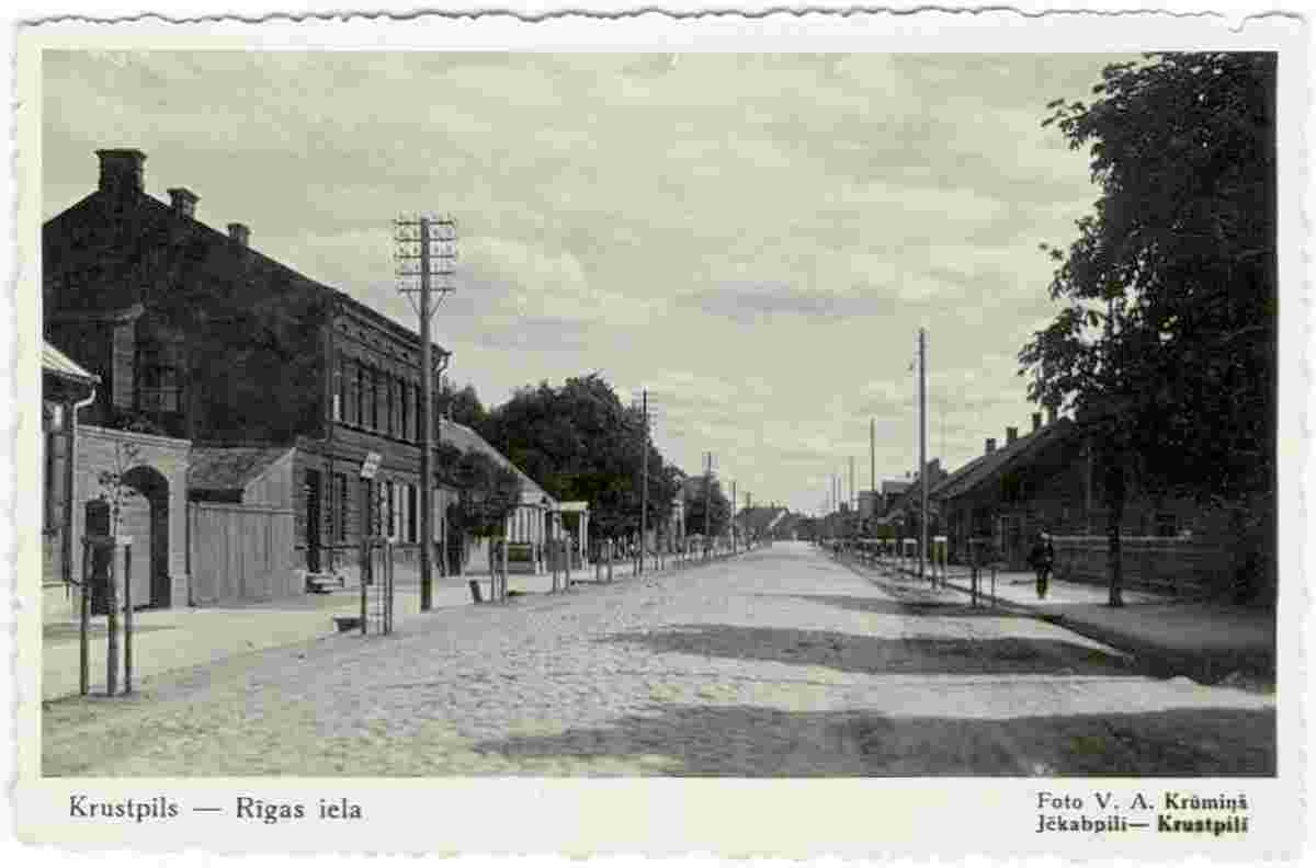 Krustpils - Riga street, 1930s