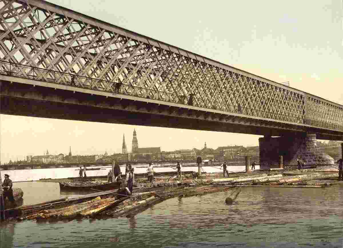 Riga. Railway bridge, circa 1890