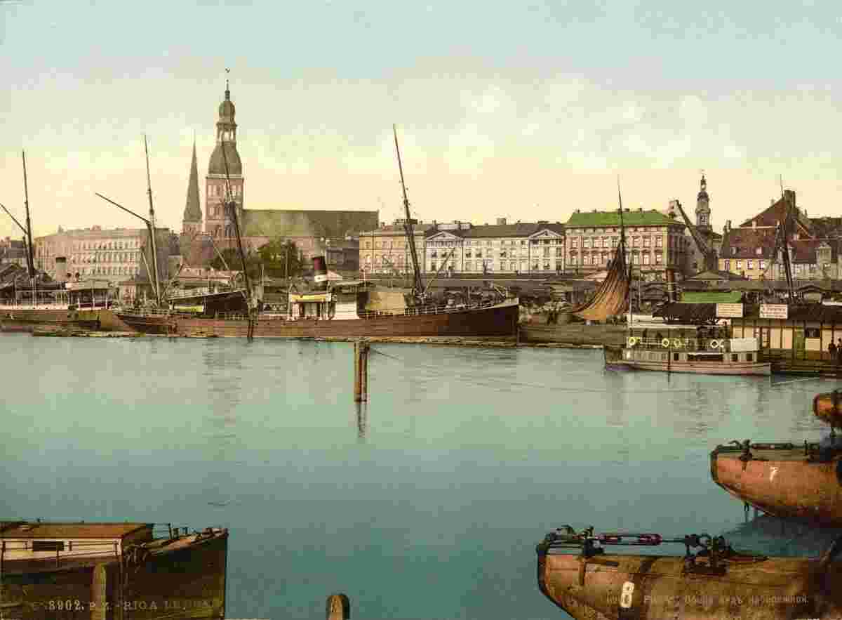 Riga. The quay, circa 1890