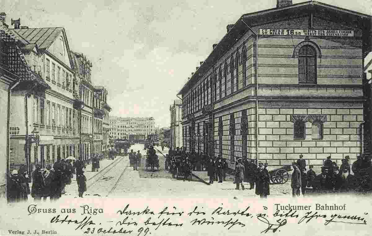 Riga. 'Tukums' railway station, 1899