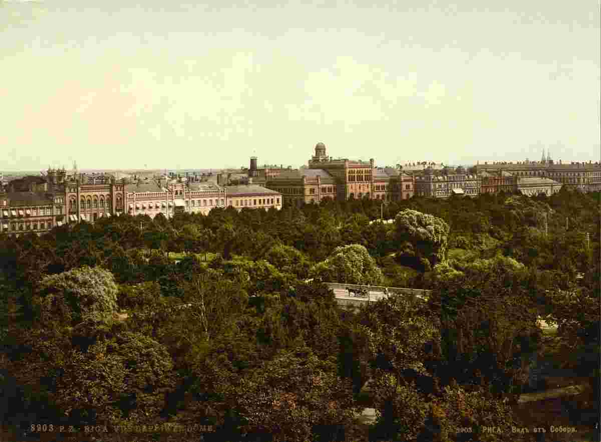 Riga. View from the cathedral, circa 1890