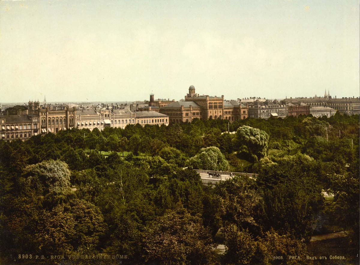 Riga. View from the cathedral, circa 1890