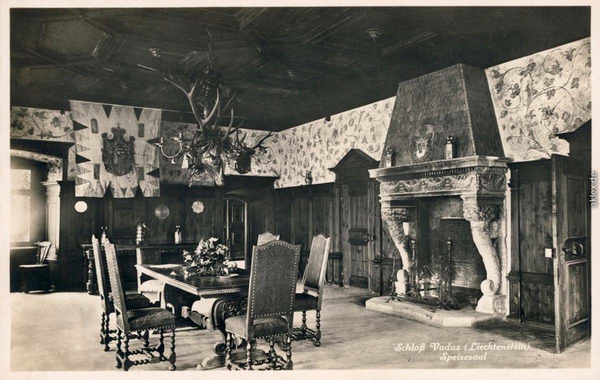 Vaduz Castle - Dining Room, 1937