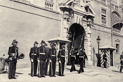 Monaco city. Changing of the Guard in front of the Prince's Palace
