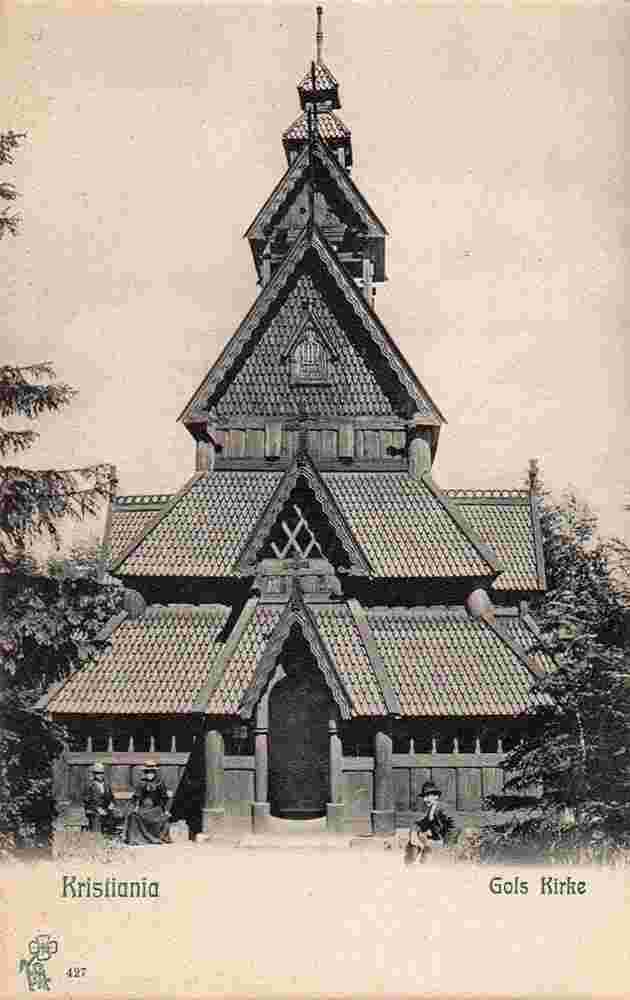 Oslo. Gol Stave Church, Norwegian Museum of Cultural History at Bygdøy, 1905