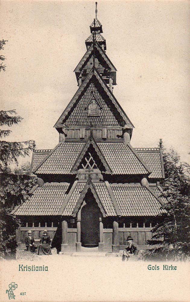 Oslo (Kristiania, Christiania). Gol Stave Church, Norwegian Museum of Cultural History at Bygdøy, 1905