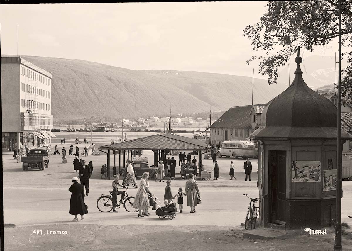Tromsø. City square, 1955
