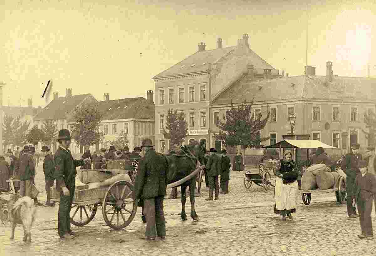 Trondheim. Dronningens gate (Queen street), 1893