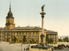 Warsaw. Castle Square in Old Town, circa 1890