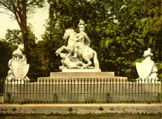 Warsaw. King Jan Sobieski monument at Lazienki, circa 1890