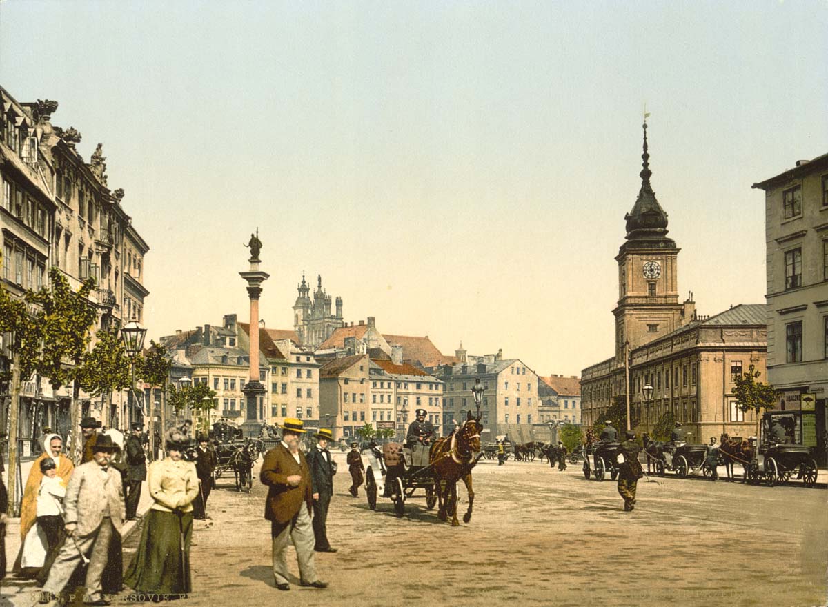 Warsaw. Krakowskie Przedmieście (Kraków suburb) - Royal Avenue, circa 1890