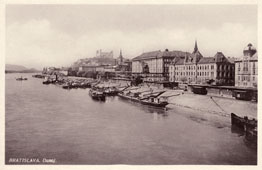 Bratislava. Donau - View to loading wharf, 1934