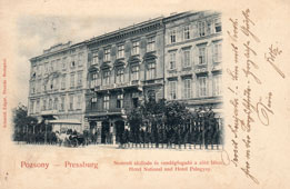 Bratislava. Hotel 'National' and Hotel 'Palugyay', 1904