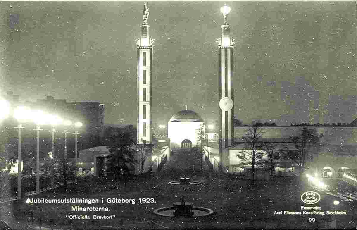 Gothenburg. Jubilee Exhibition, Minarets, 1923