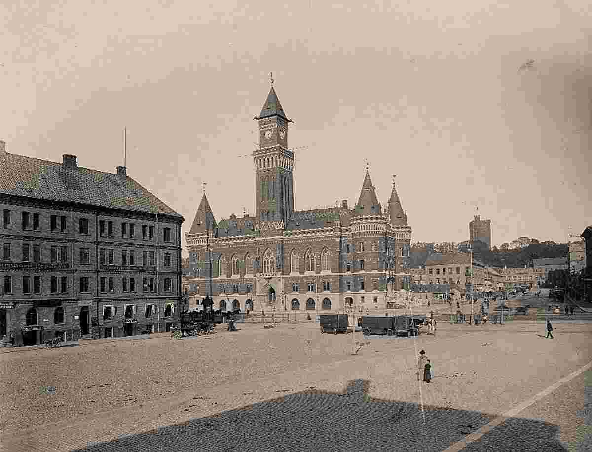 Helsingborg. Harbor square, circa 1900