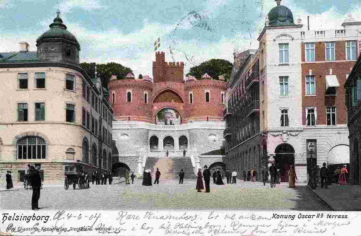 Helsingborg. King Oscar II terrace, 1904