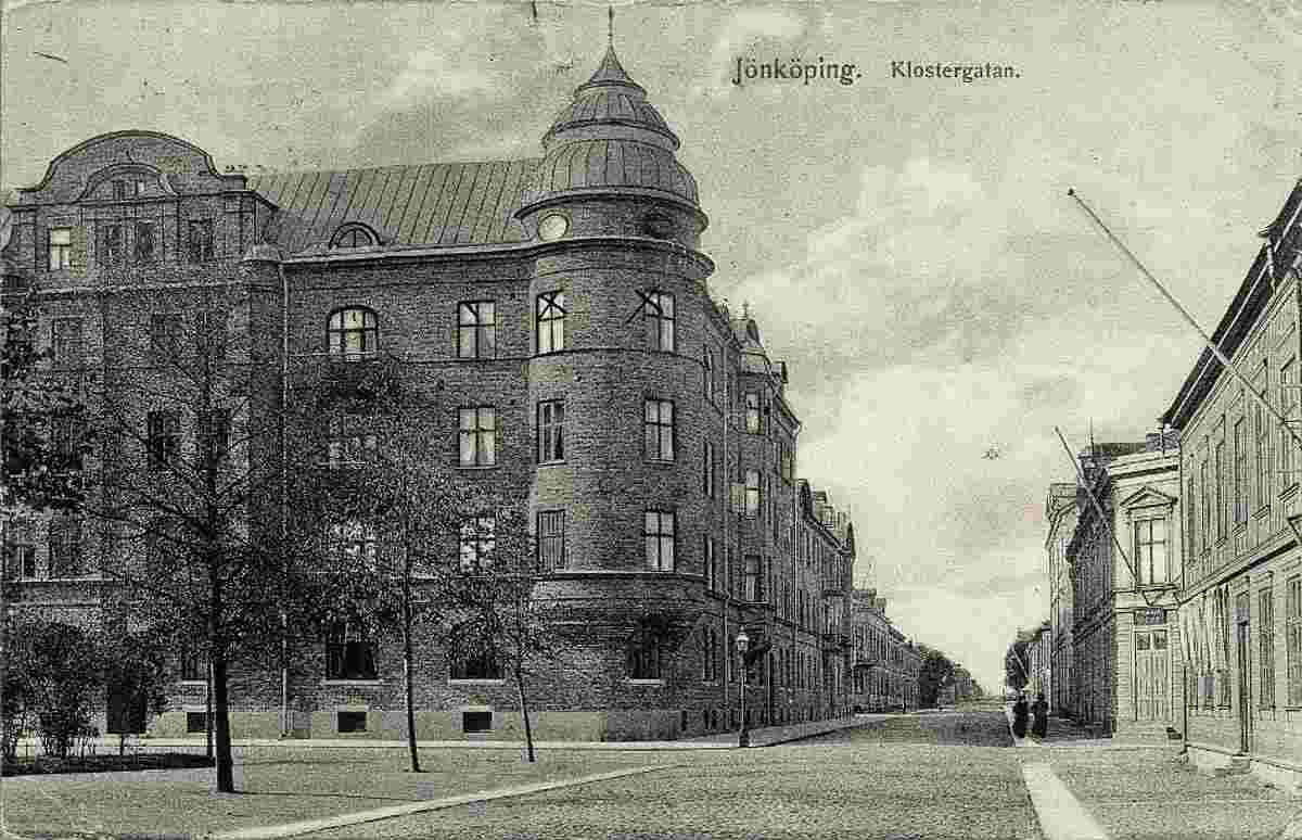 Jönköping. Klostergatan (Monastery street), 1908