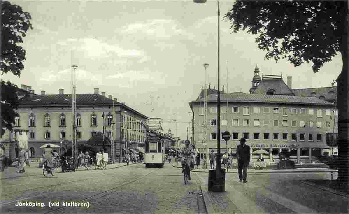 Jönköping. At Klaffbron, 1952