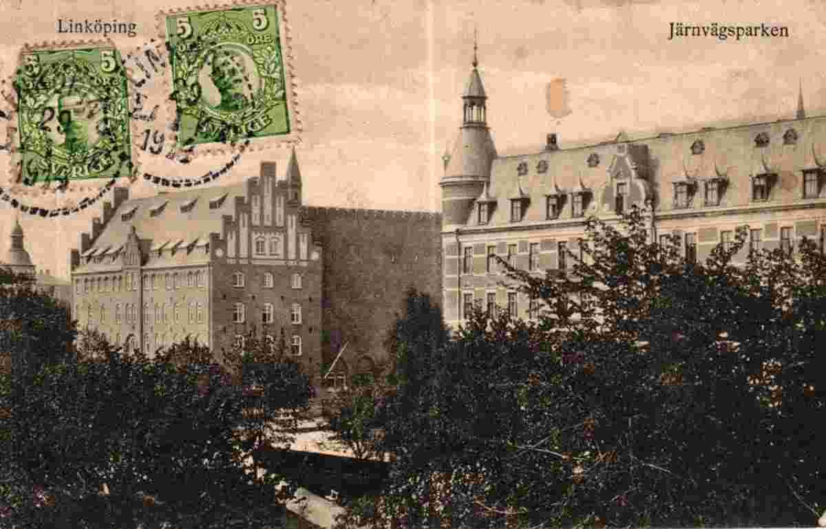 Linköping. Järnvägs (Railway) park, 1914