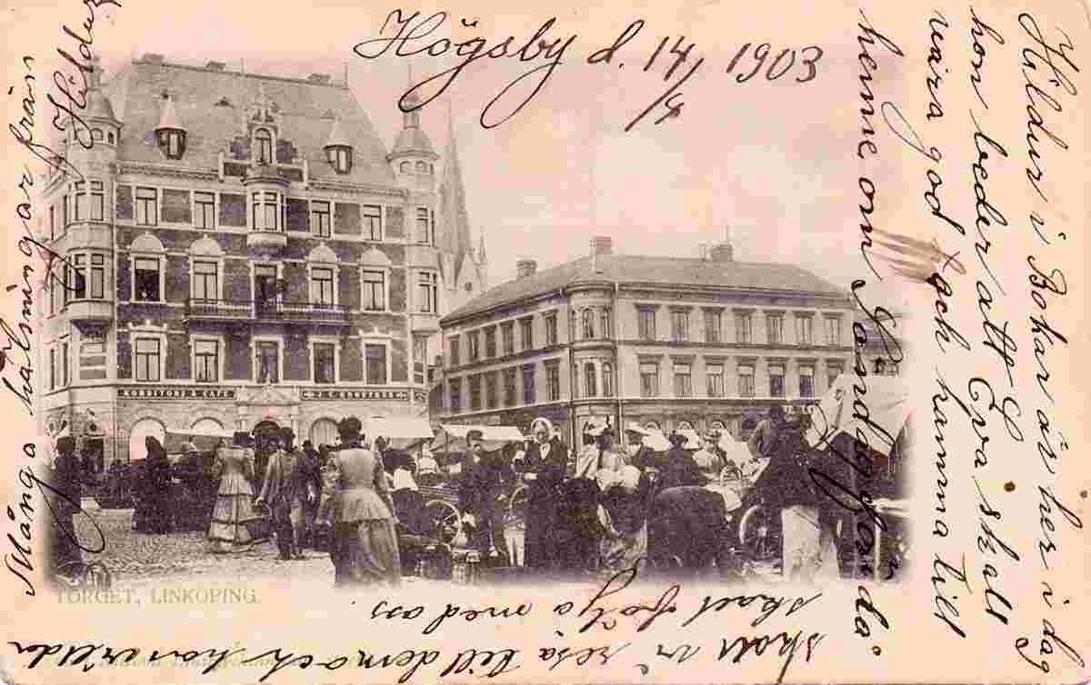 Linköping. Torget (Square), 1903