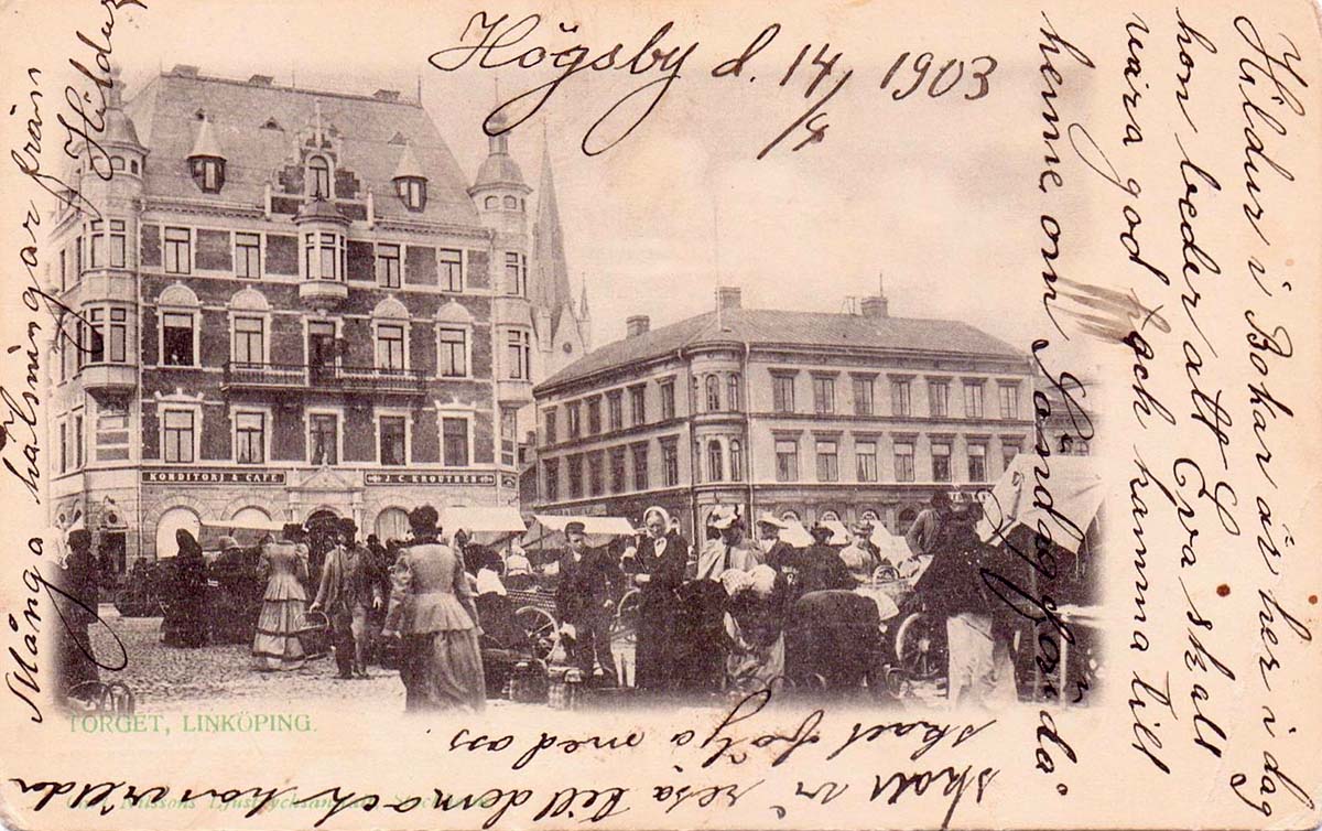 Linköping. Torget (Square), 1903
