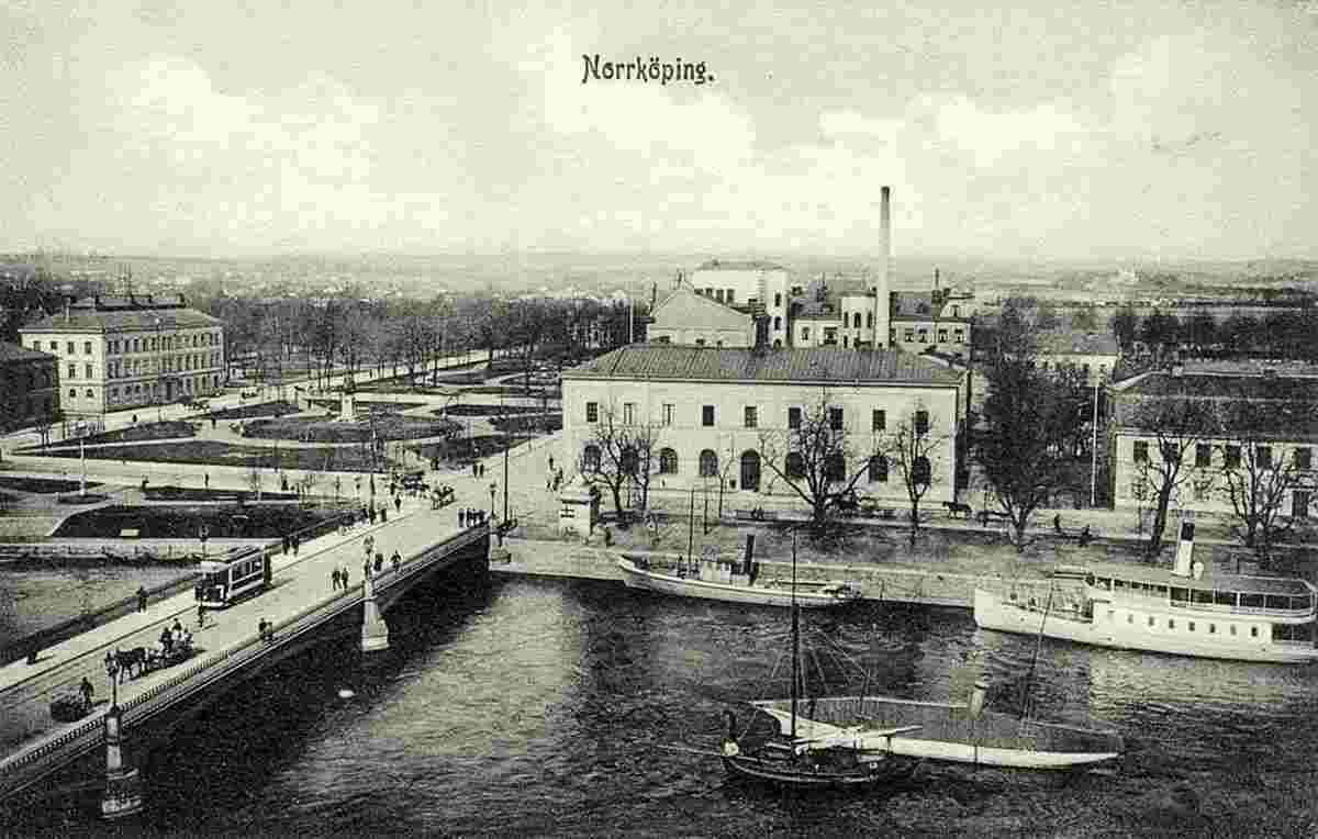 Norrköping. Panorama of the city
