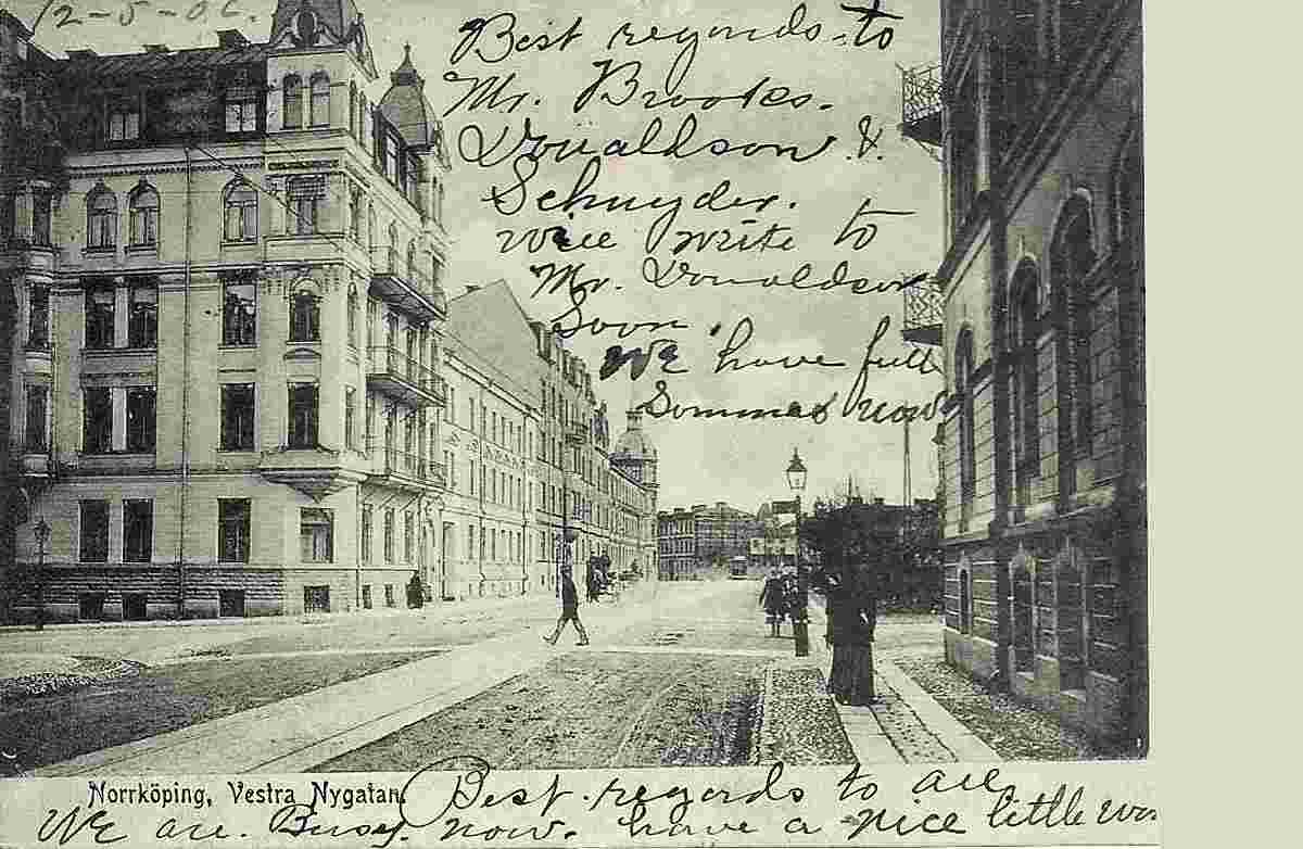 Norrköping. Västra Nygatan, 1906
