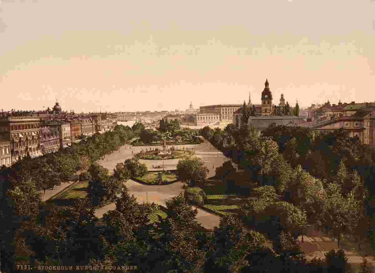 Stockholm. Kungstradgarden - The King's Garden, 1890