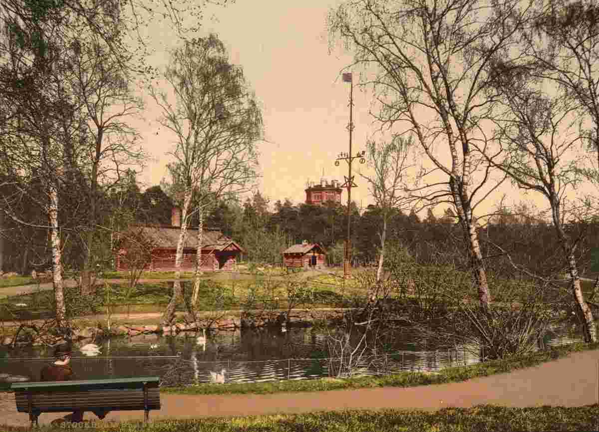 Stockholm. The open-air museum Skansen at Djurgården, 1890