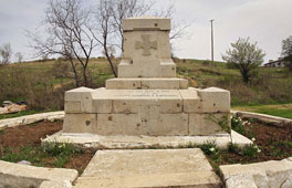 Sevastopol. Monument at the site of the death of Rear Admiral Istomin