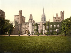Cardiff Castle from the east, circa 1890