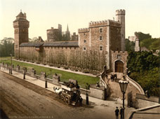 Cardiff Castle from the southeast, circa 1890